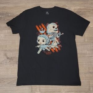 NWT Funko Pop Star Wars The Last Jedi Black Tee Shirt Size Medium‎